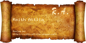 Reith Attila névjegykártya